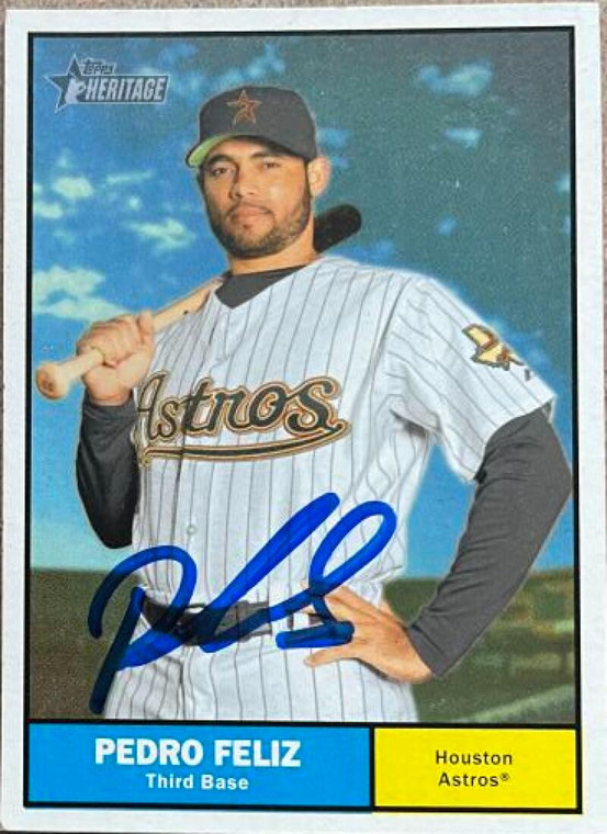 Pedro Feliz Autographed 2010 Topps Heritage #256