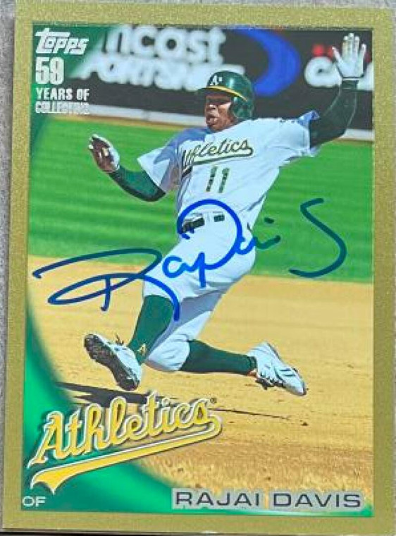 Rajai Davis Autographed 2010 Topps Gold #496 LE/2010