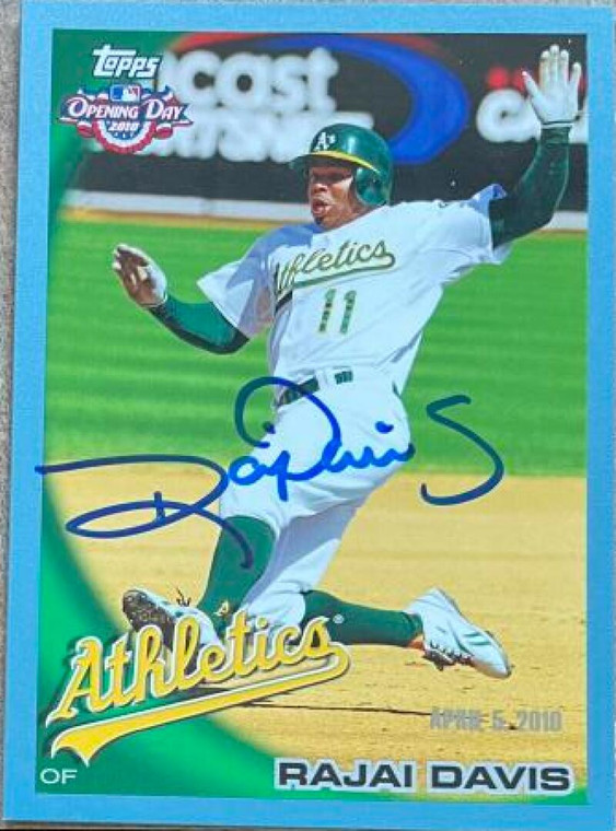 Rajai Davis Autographed 2010 Topps Opening Day Blue #201 LE/2010