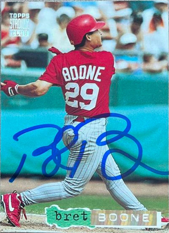 Bret Boone Autographed 1994 Stadium Club Golden Rainbow #671