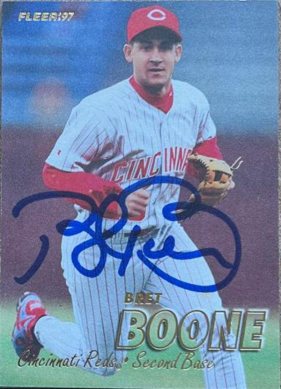 Bret Boone Autographed 1997 Fleer #290