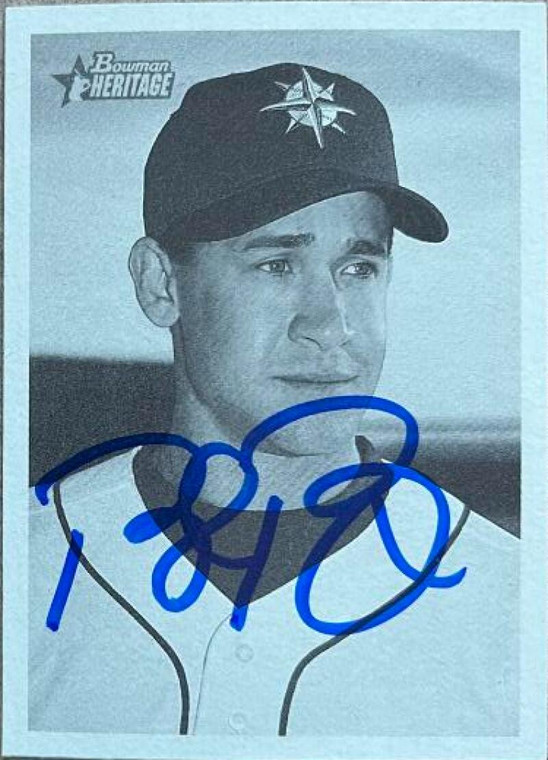 Bret Boone Autographed 2001 Bowman Heritage #107