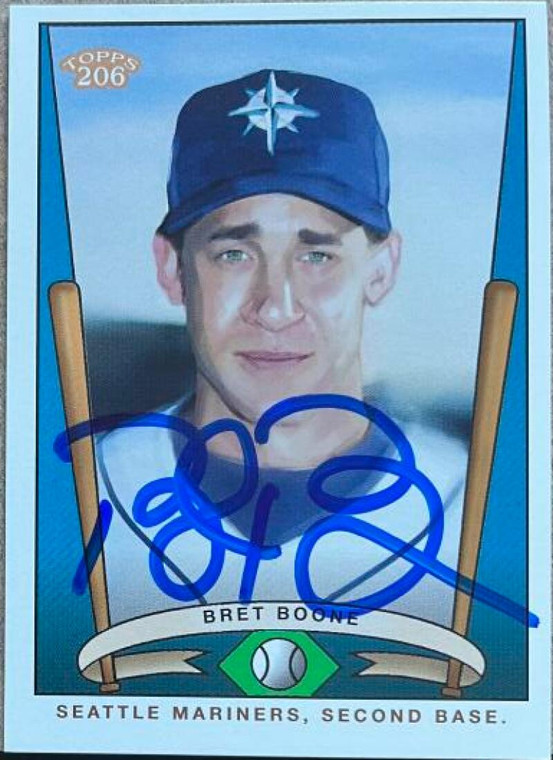 Bret Boone Autographed 2002 Topps 206 - Team 206 (Series 1) #T206-9 