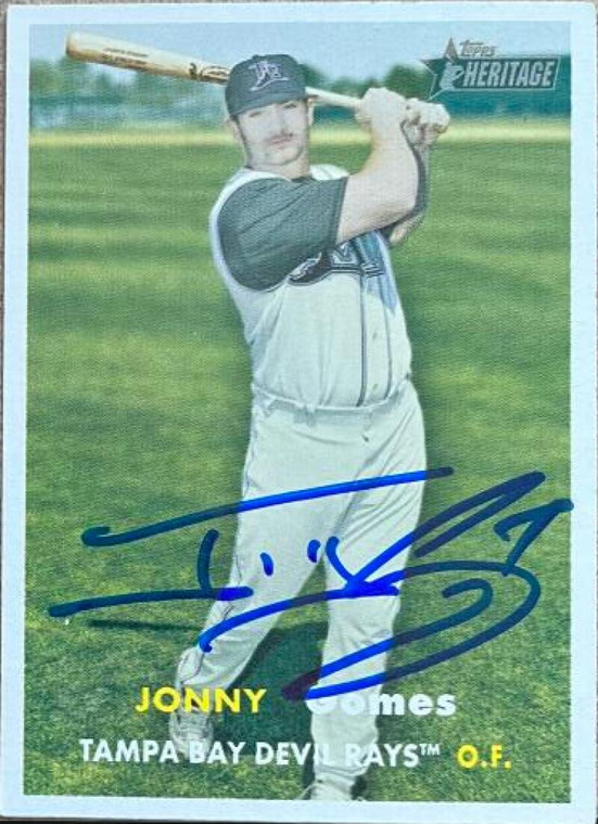 Jonny Gomes Autographed 2006 Topps Heritage #477 ID: 140519