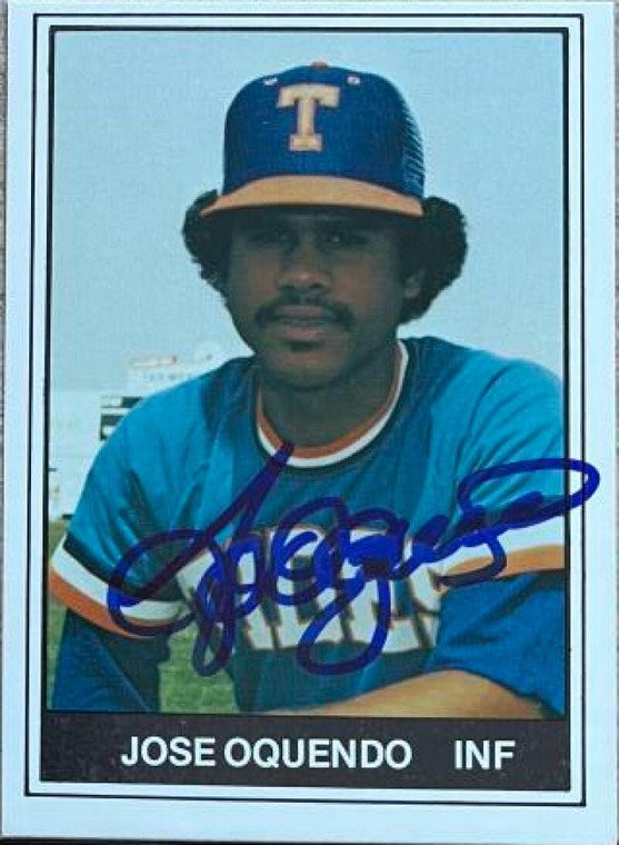 Jose Oquendo Autographed 1982 TCMA Tidewater Tides #15