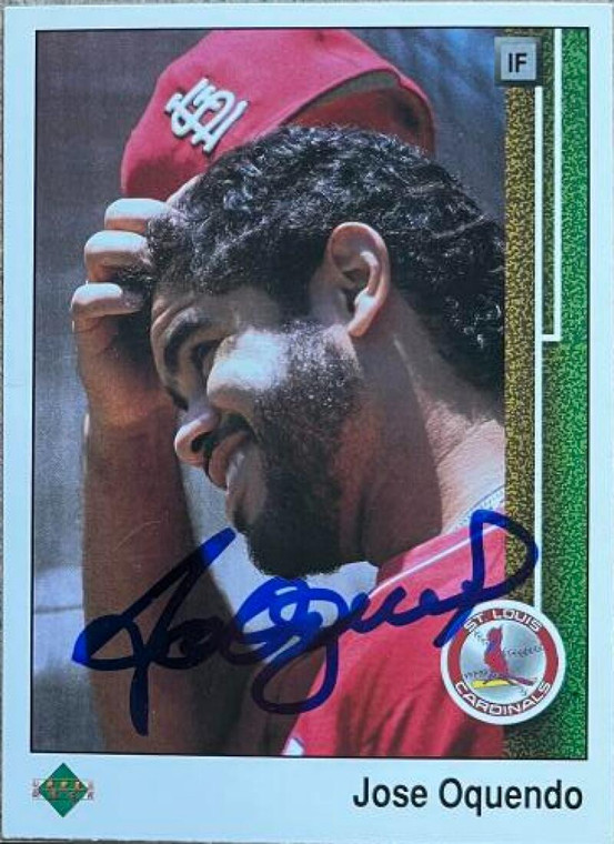 Jose Oquendo Autographed 1989 Upper Deck #514