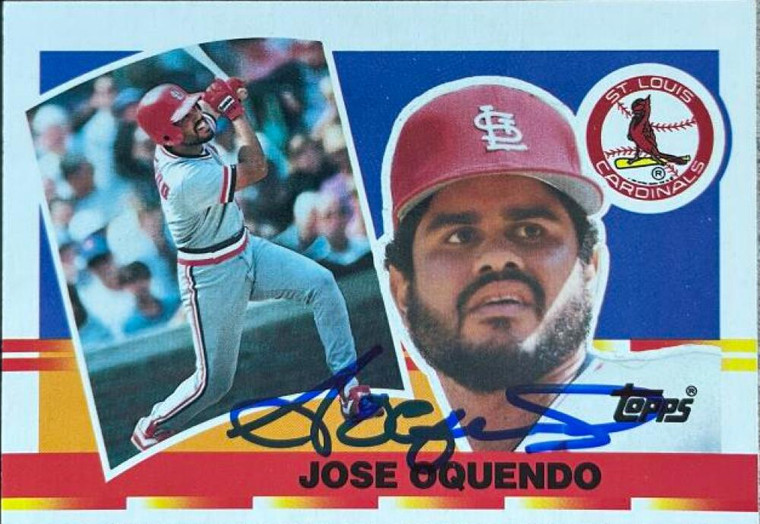 Jose Oquendo Autographed 1990 Topps Big #65