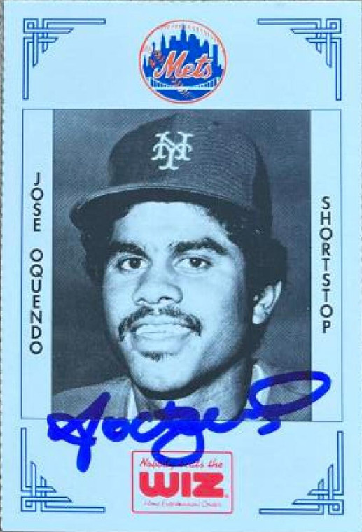 Jose Oquendo Autographed 1991 The WIZ New York Mets #301