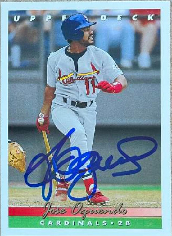 Jose Oquendo Autographed 1993 Upper Deck #84