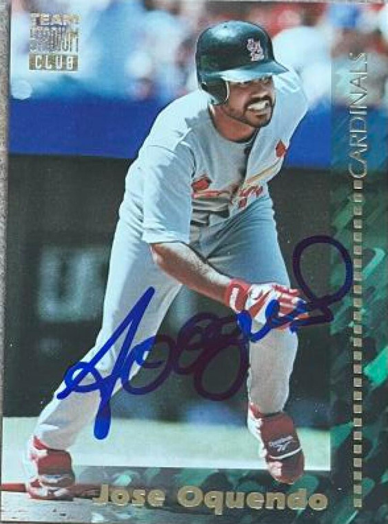 Jose Oquendo Autographed 1994 Stadium Club St. Louis Cardinals #313