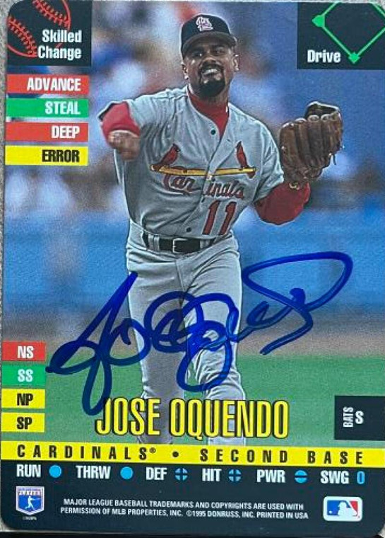Jose Oquendo Autographed 1995 Donruss Top of the Order #NNO