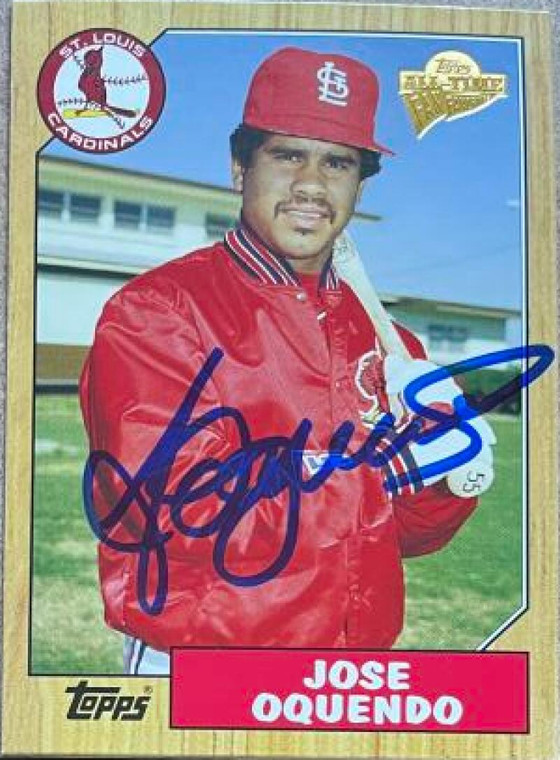 Jose Oquendo Autographed 2005 Topps All-Time Fan Favorites #96