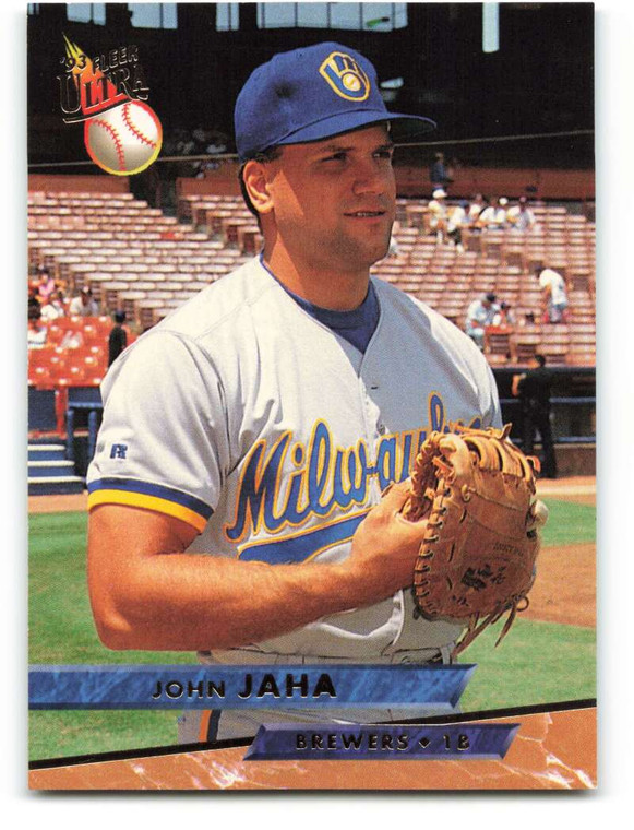 1993 Ultra #221 John Jaha VG Milwaukee Brewers 
