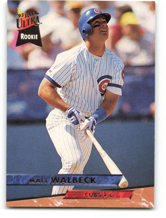1993 Ultra #323 Matt Walbeck VG RC Rookie Chicago Cubs 