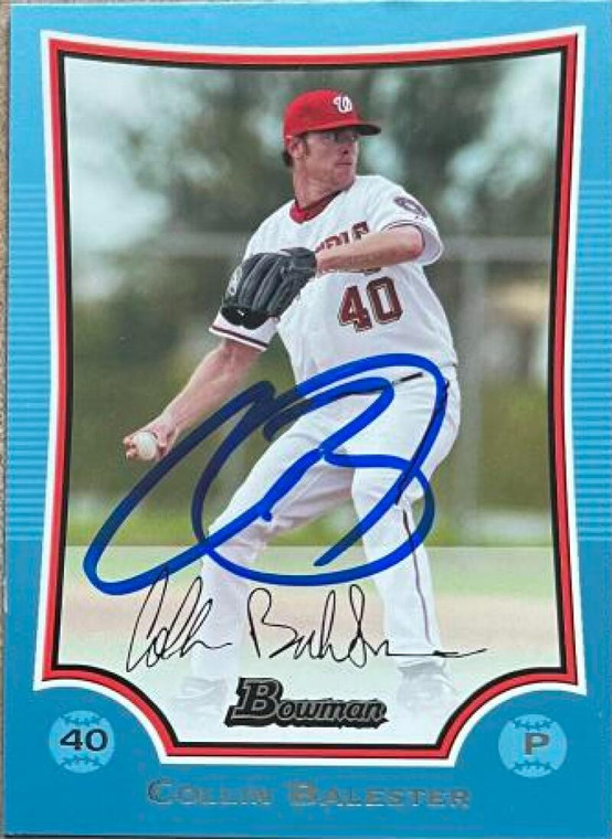 Collin Balester Autographed 2009 Bowman - Blue #174 SN/500