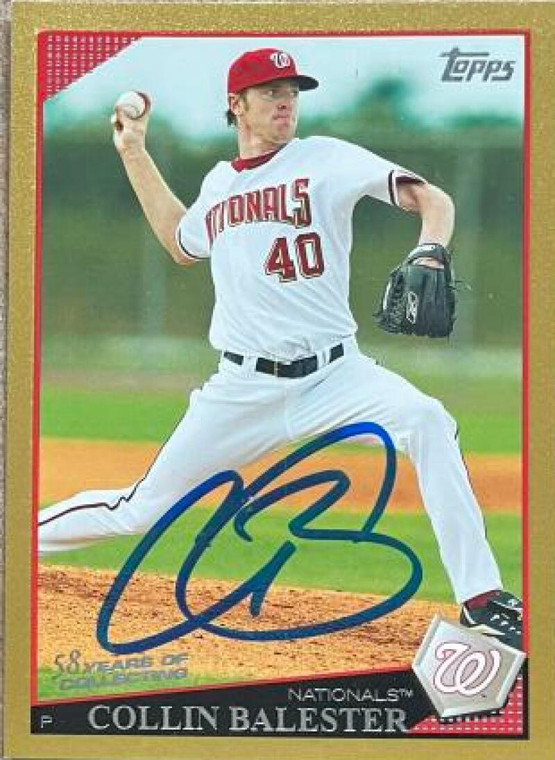 Collin Balester Autographed 2009 Topps Gold #6 SN/2009