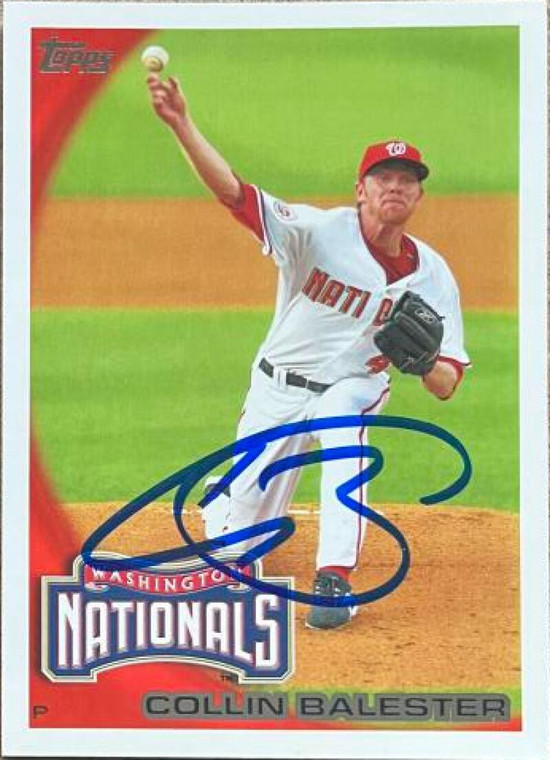 Collin Balester Autographed 2010 Topps #654