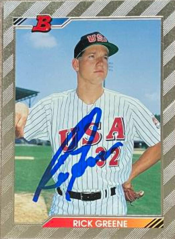 Rick Greene Autographed 1992 Bowman Foil #563