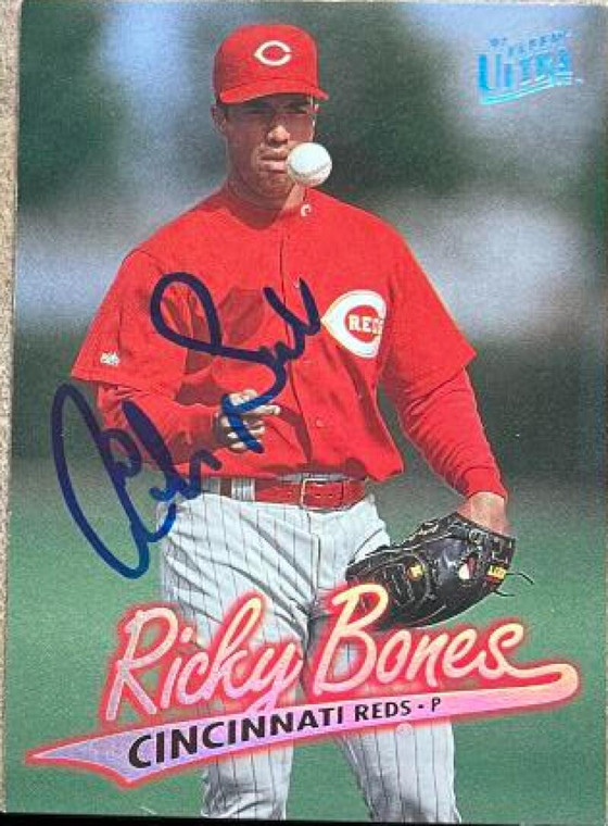 Ricky Bones Autographed 1997 Fleer Ultra #331 Cincinnati Reds Card