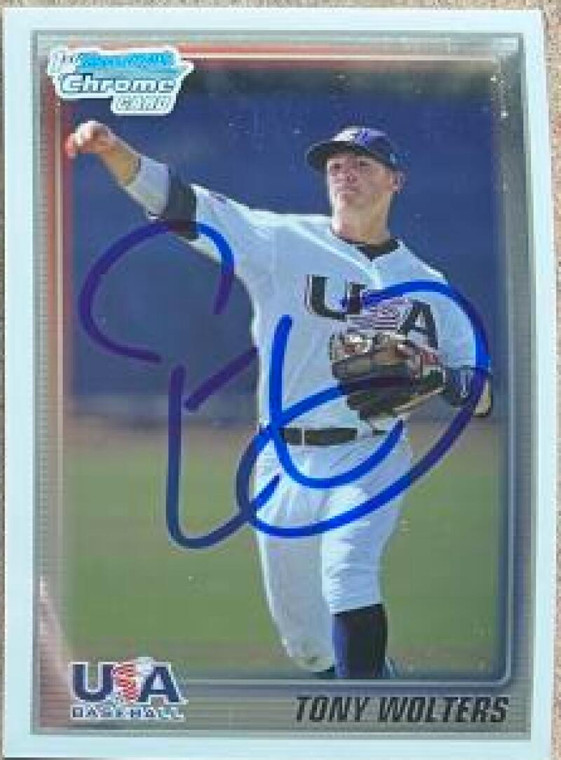 Tony Wolters Autographed 2010 Bowman Chrome - USA Stars #USA-20 