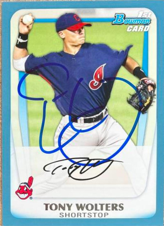 Tony Wolters Autographed 2011 Bowman Prospects Blue #BP98 SN/500