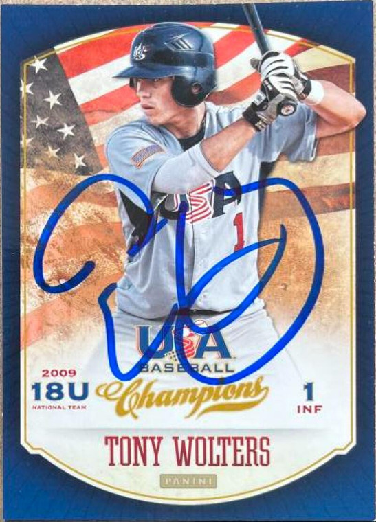 Tony Wolters Autographed 2013 Panini USA Baseball Champions #85 