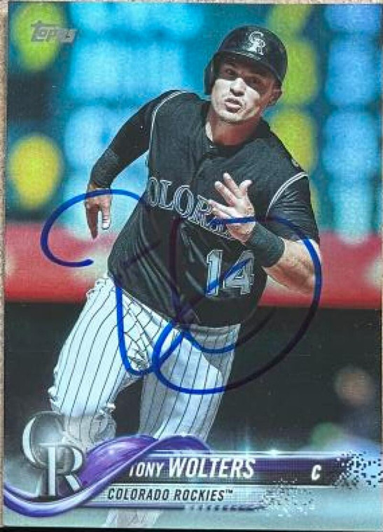 Tony Wolters Autographed 2018 Topps Rainbow Foil #688