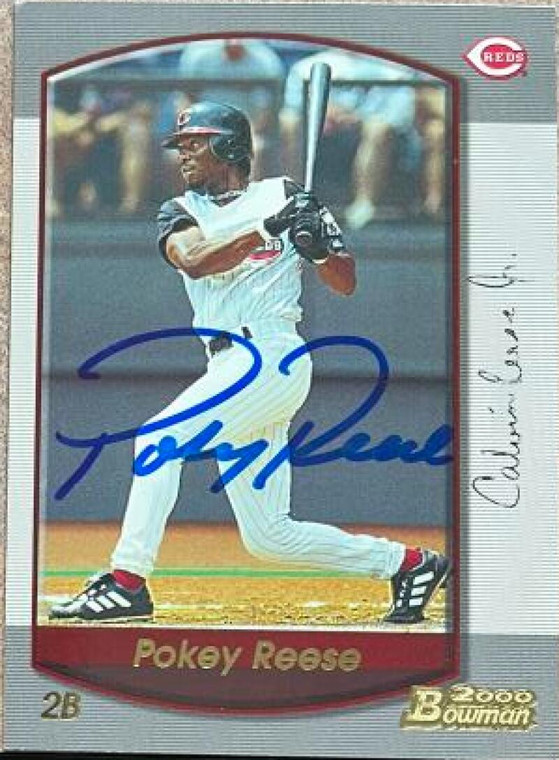 Pokey Reese Autographed 2000 Bowman #65