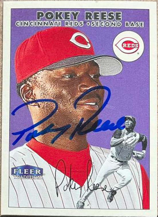 Pokey Reese Autographed 2000 Fleer Tradition #327