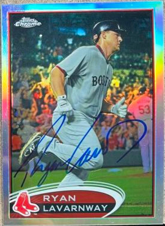 Ryan Lavarnway Autographed 2012 Topps Chrome Refractors #5