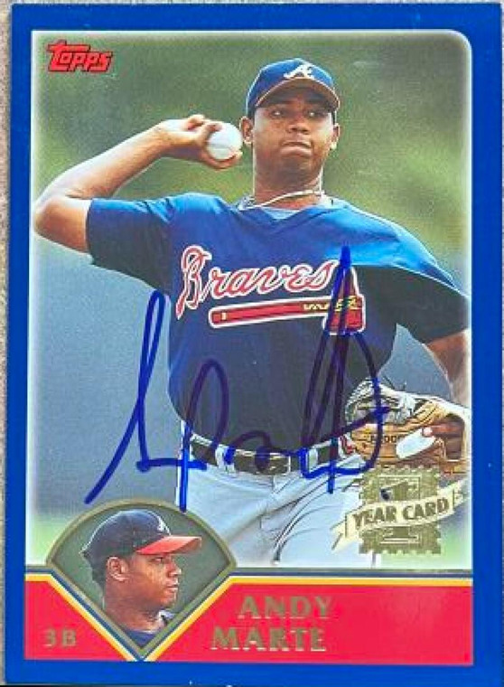 Andy Marte Autographed 2003 Topps #300