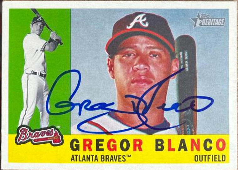 Gregor Blanco Autographed 2009 Topps Heritage #158