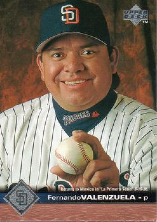 SOLD 141864 1997 Upper Deck #166 Fernando Valenzuela NM-MT San Diego Padres 