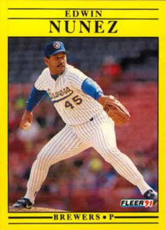 1991 Fleer Update #U32 Edwin Nunez NM-MT Milwaukee Brewers 