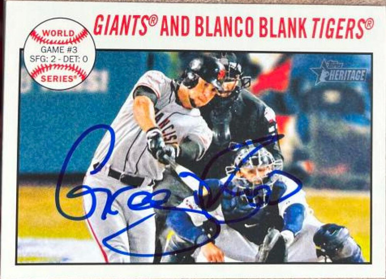 Gregor Blanco Autographed 2013 Topps Heritage #138