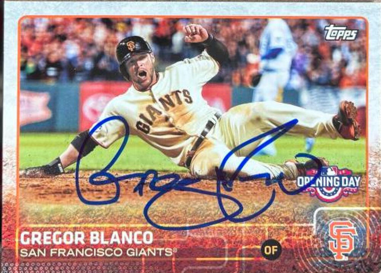 Gregor Blanco Autographed 2015 Topps Opening Day #138