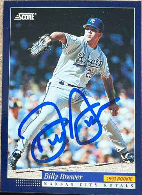 Billy Brewer Autographed 1994 Score #564