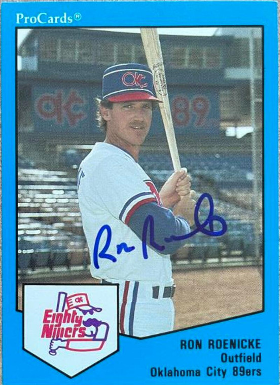 Ron Roenicke Autographed 1989 ProCards Minor League Team Sets #1519 