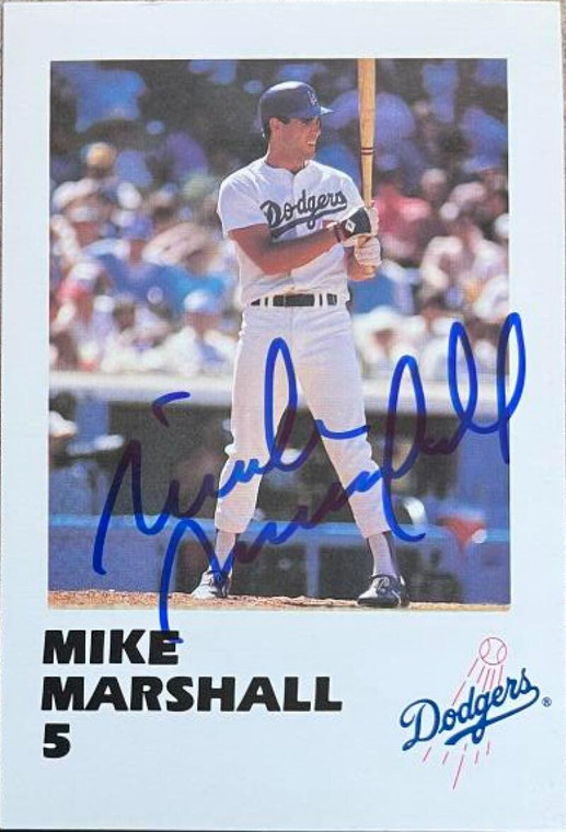 Mike Marshall Autographed 1988 Los Angeles Dodgers Police #NNO
