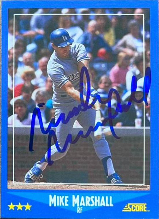Mike Marshall Autographed 1988 Score #135