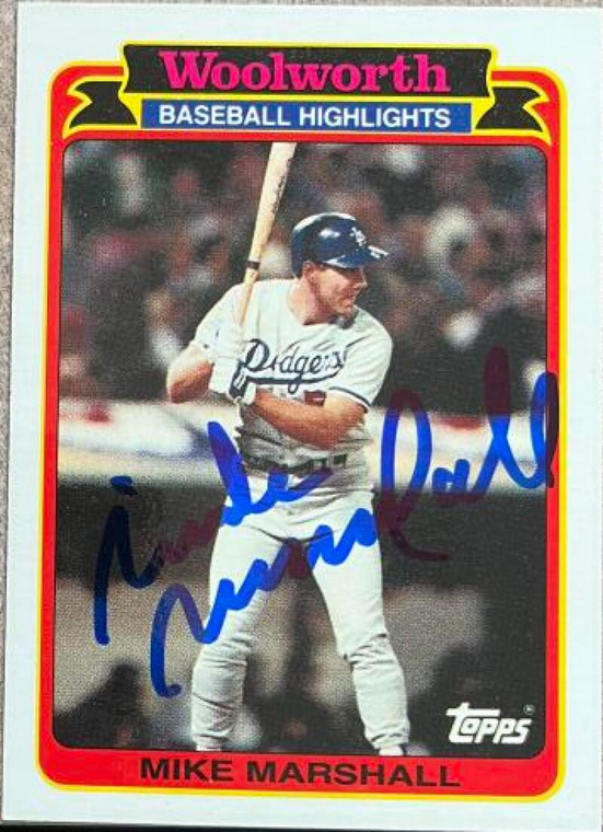 Mike Marshall Autographed 1989 Topps Woolworth Baseball Highlights #26