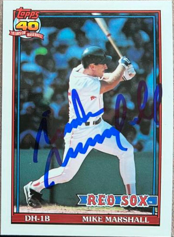 Mike Marshall Autographed 1991 Topps Tiffany #356