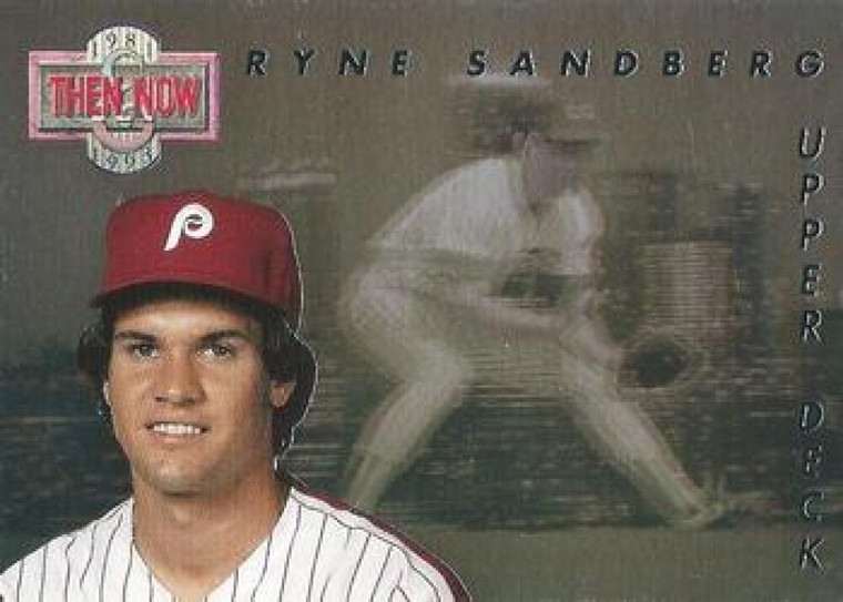 1993 Upper Deck Then and Now #TN6 Ryne Sandberg NM/MT Chicago Cubs, Philadelphia Phillies 