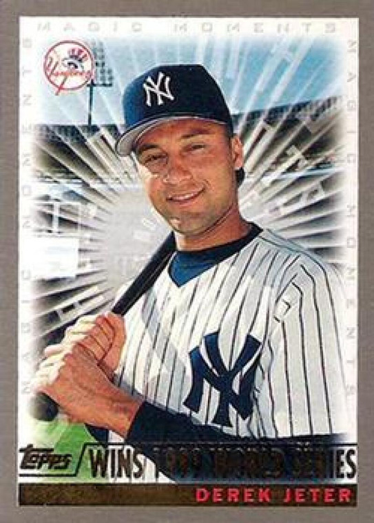 2000 Topps #478b Derek Jeter Wins 1999 WS MM VG New York Yankees 
