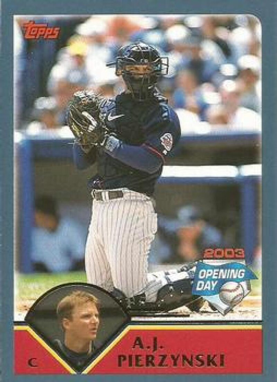 2003 Topps Opening Day #37 A.J. Pierzynski NM/MT  Minnesota Twins 