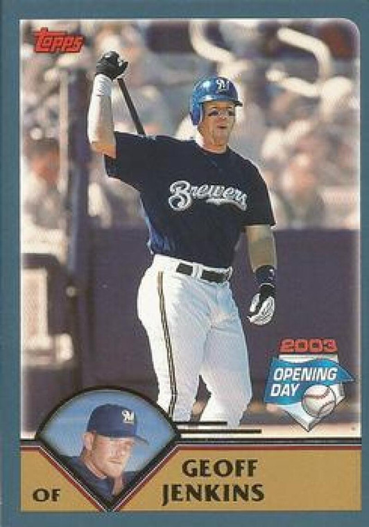 2003 Topps Opening Day #63 Geoff Jenkins NM/MT  Milwaukee Brewers 