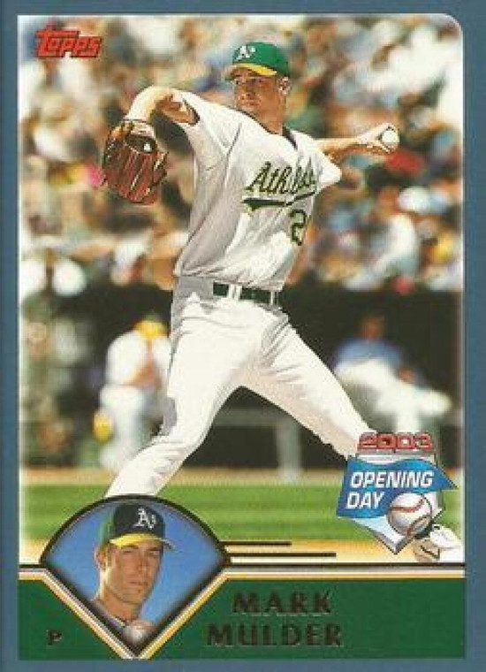 2003 Topps Opening Day #103 Mark Mulder NM/MT  Oakland Athletics 