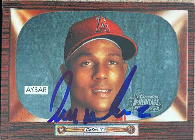 Erick Aybar Autographed 2004 Bowman Heritage #305