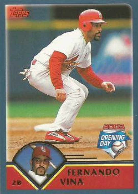2003 Topps Opening Day #148 Fernando Vina NM/MT  St. Louis Cardinals 