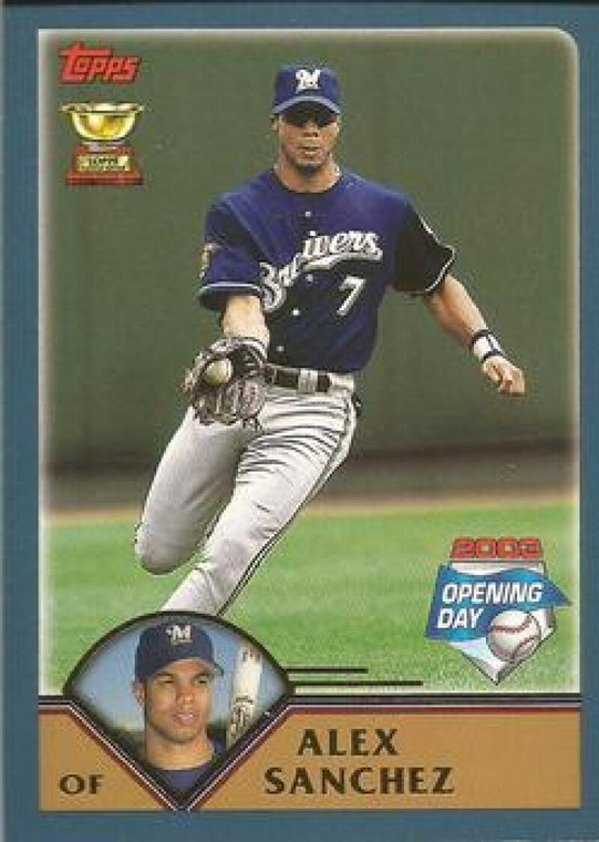 2003 Topps Opening Day #153 Alex Sanchez NM/MT  RC Rookie Milwaukee Brewers 